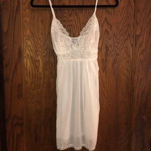 White Mesh and Lace Babydoll Lingerie ( in Bloom)